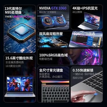High - performance independent graphics laptop, source: cross - border 15.6 - inch gaming office all - round notebook, Windows 10 - Gadget Grove